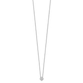 10k White Gold 1/4 carat Lab Grown Diamond VS/SI+ G+ Complete 18 inch Bloom Pendant Necklace